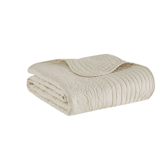 Gracie Mills Salvatore Oversized Stitched Scalloped Edges Throw Blanket - GRACE-3726