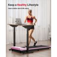 thumbnail image 4 of Bigzzia Electric Walking Desk Exercise Treadmill, Pink, 265 lb, 4 of 9