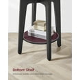 thumbnail image 6 of VASAGLE MAEZO Collection - Side Table, 2-Tier Small Round End Table, Nightstand with Tapered Legs, Curved Transitions, for Small Spaces, Living Room, Bedroom, Charcoal Gray, 6 of 6