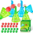 thumbnail image 1 of Set de juego Duckura Pop-Pass-Catch Ball con 4 lanzadores y 24 bolas, 1 of 6