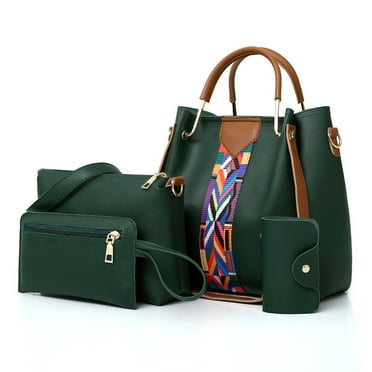 jovati Fashion Upgrade Handbags Wallet Tote Bag Shoulder Bag Top Handle Satchel Purse Set 4pcs