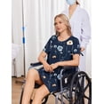 thumbnail image 3 of Pinspark Hospital Gowns Open Back for Women Bedridden Nightgowns Back Opening Short Sleeve Post Surgery Tear Away Adaptive Dresses, 3 of 7