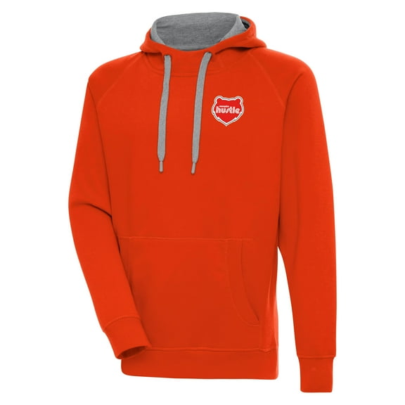 Men's Antigua  Orange Memphis Hustle Victory Pullover Hoodie