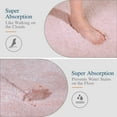 thumbnail image 4 of Walensee Contour Rug Shag Bath Rug, Non Slip Bath Mat for Bathroom, 20"x24", Blush, Machine Wash, 4 of 9