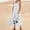 White, variant on Yotami Women's Casual Dresses Summer Round Neck Beach Maxi Linen Dress with Pocket Sleeveless Swing Floral Dresses Green L