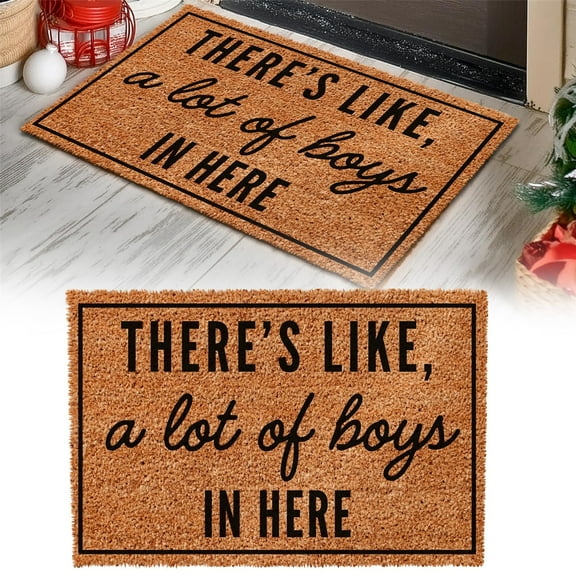 THERE'S LIKE,A Lot Of Boys IN HERE,Inside Front Door Mat for Front Door Inside,Outdoor Door Mats for Home Entrance Rugs Indoor Floor Mats for Entryway