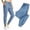 Blue, variant on PWPSG Women's Elastic-Waist Jogger Pants, Soft Drawstring Waist and Handy Side Pockets for Comfortable Daily Outdoor Commute Blue XXL