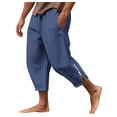 thumbnail image 1 of Pantalones harem para hombre, estilo capri informal: pantalones de playa ligeros y elásticos, cintura elástica, secado rápido, tallas S-XXXL, deportes al aire libre, 1 of 5