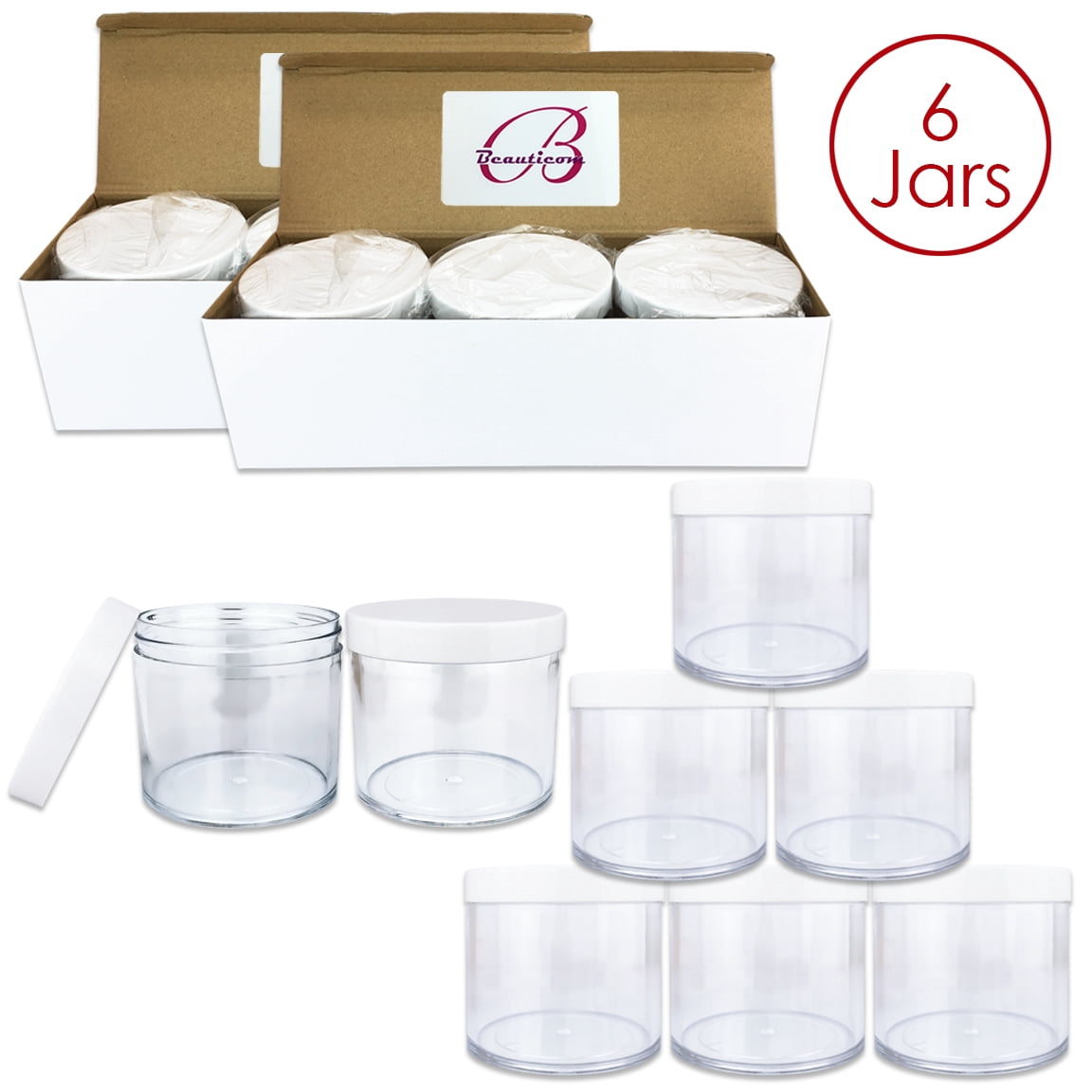 10oz/300g/300ml High Quality Acrylic Leak Proof Clear Container Jars
