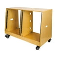 thumbnail image 2 of Sound Town DIY 2 x 12U Slanted Studio Rack with Baltic Birch Plywood, Casters, Golden Oak for Recording Room, Home Studio (SDRK-D12T), 2 of 6