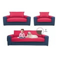 thumbnail image 2 of Cubre sala 3 pzs The Shop  doble vista Repelente ideal para mascotas y niños Café Rojo, 2 of 10