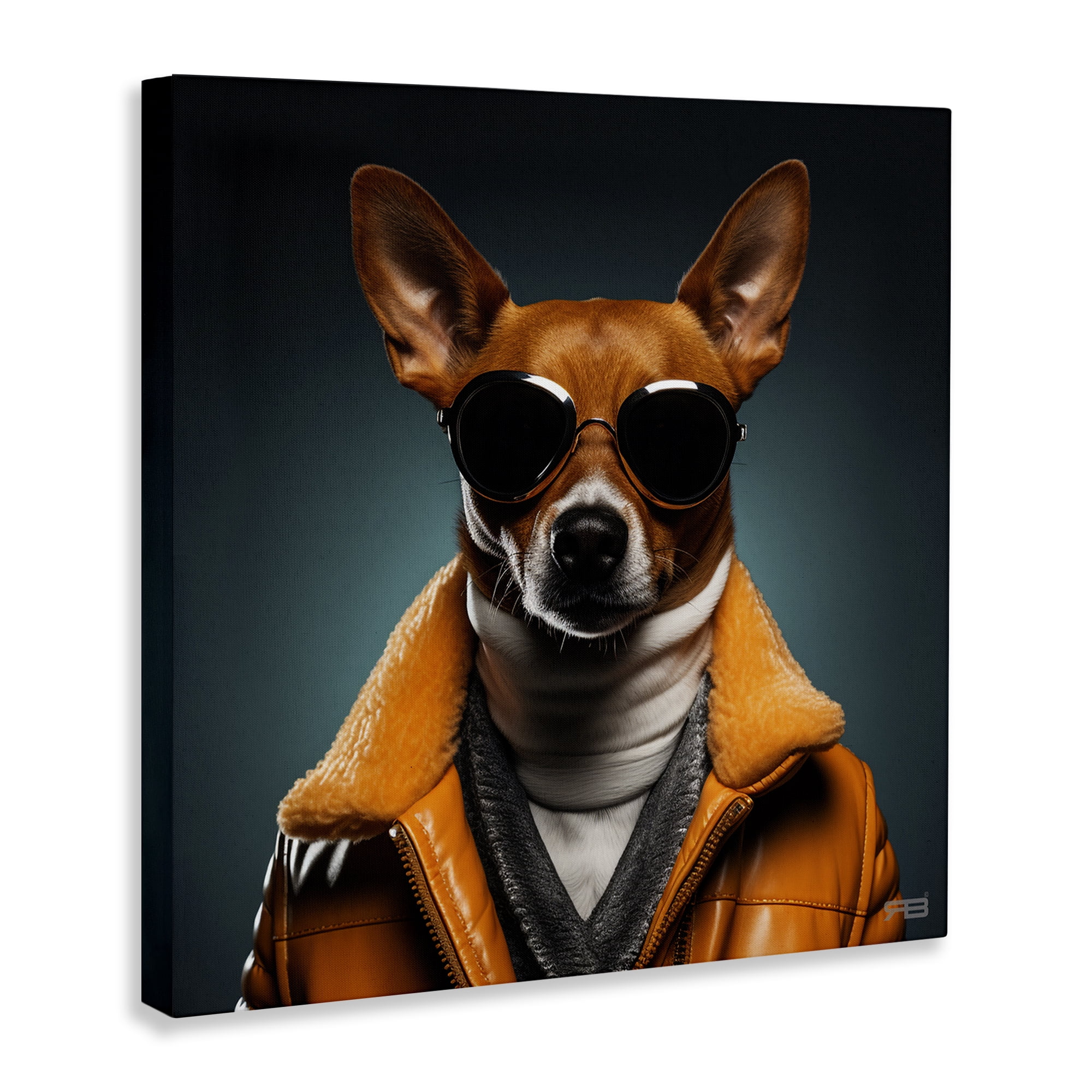 Stupell Industries Stylish Dog with Sunglasses Animals & Insects Painting Gallery Wrapped Canvas Art Print Wall Art, 36 x 36