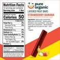 thumbnail image 4 of Pure Organic Gluten-Free Strawberry Banana Layered Fruit Bars, Gluten Free and Vegan Fruit Snacks, 12 Count, 4 of 9