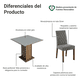 thumbnail image 4 of Juego de Comedor Madesa Livia Mesa con Tablero de Madera 4 Sillas Marrón/Gris/Plata, 4 of 11