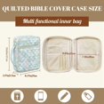 thumbnail image 5 of FOR U DESIGNS Cross Flower Blue Pattern Bible Cover Case Lightweight Bible Carrying Case Quilted Book Cover Bibles Organizer Cases Bible Carrier with Handle and Zipper, 5 of 7