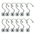 thumbnail image 1 of FUTUREORYY 12Pcs Heavy Duty Curtain Hooks Metal Iron Plating for Waterproof and Rustproof Use, 1 of 8