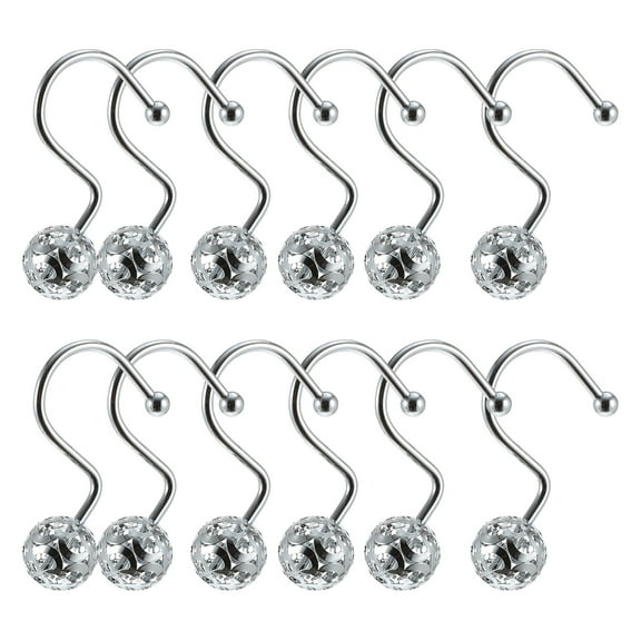 12 Pcs Hook Metal Ball Lightweight Shower Hooks Fine Workmanship Curtain