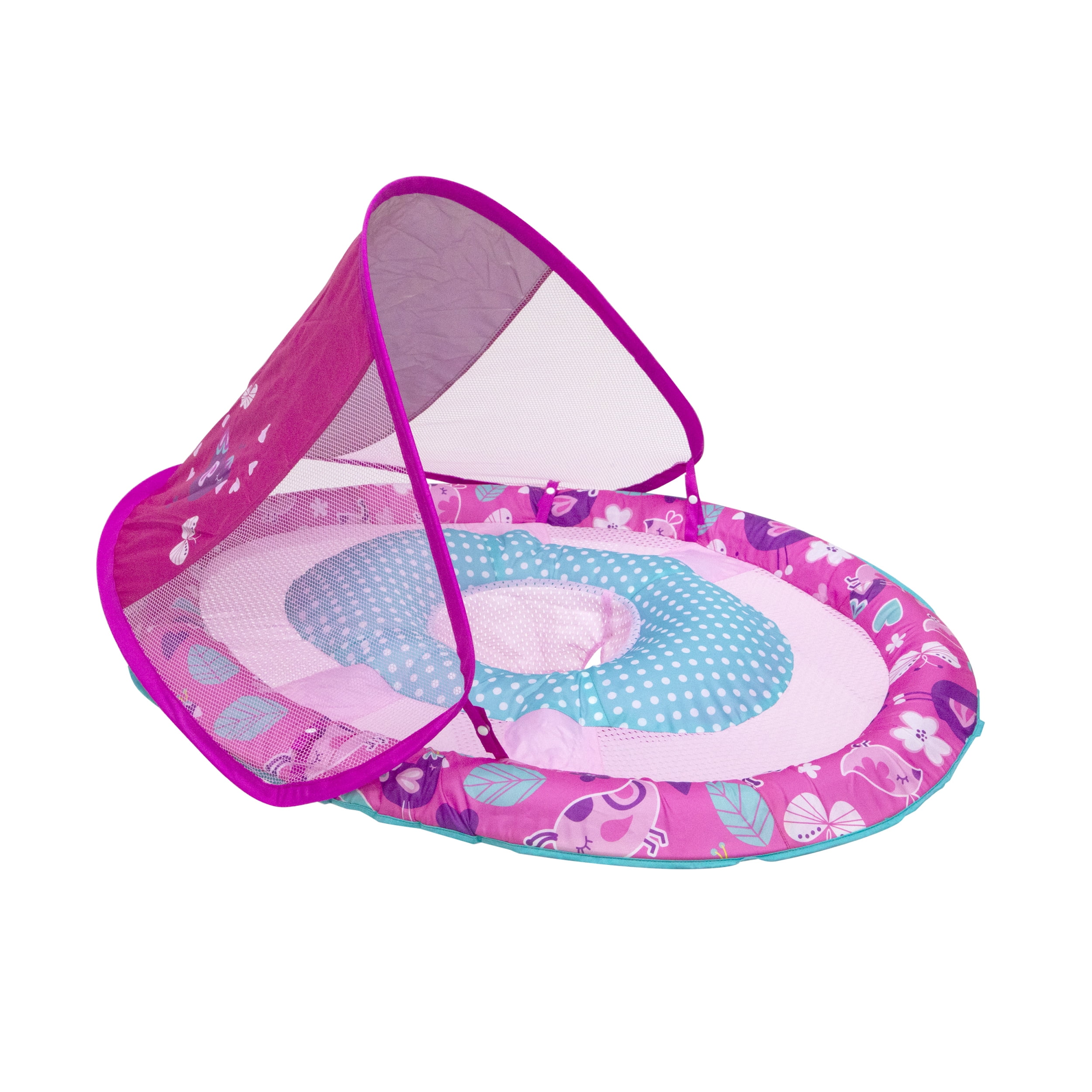 SwimWays Baby Spring Float Sun Canopy 9-24 Month Swim Step 1 Pink 11680 for sale online