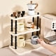 thumbnail image 5 of Fiudx Estante Organizador de Escritorio Ins Style - Marco Amarillo Crema con Varillas Negras, Estante de Almacenamiento de Varios Niveles para Tazas, Juegos de Té y Cosméticos, 36,5 X 25,9 X 39,5 Cm,, 5 of 6