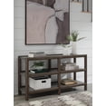 thumbnail image 2 of Signature Design by Ashley Kallenny Sofa Table - Dark Burnished Brown Oak with Faux Cement Industrial Finish, 2 of 6