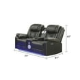 thumbnail image 5 of Challenger Modern LED Recliner Loveseat with console bluetooth speaker in Gray, 5 of 6