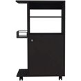 thumbnail image 4 of Opal Kitchen Cart, 1 Door Cabinet, Microwave Stand, 4 Wheels, Mobile Storage, Black, 4 of 8