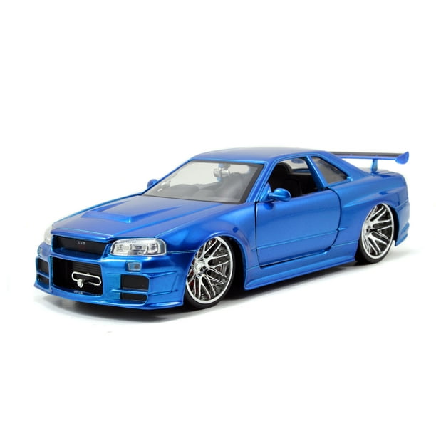 Jada Toys 1 24 Fast Furious 02 Nissan Skyline Gt R R34 Play Vehicle Walmart Com Walmart Com
