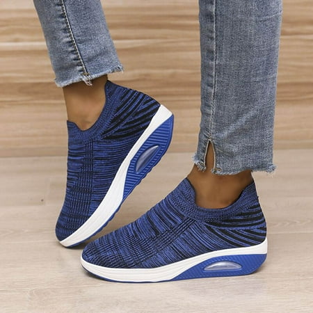 

Mortilo Women s casual shoes Slipon Leisure Flats Outdoor Breathable Shoes Casual Wedges Sneakers Women s Women s Casual Shoes blue 39 Bag&Shoes Accessory Gift