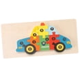 thumbnail image 1 of Rompecabezas de madera Vehículo Coche Rompecabezas Color Forma Clasificación Juguete Educativo Montessori Juguetes para 3 años de edad para niños Niño Coche de policía, 1 of 8