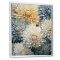 thumbnail image 2 of Designart "Elegance Of Blue And White Mums" Mums Floater Framed Canvas Prints, 2 of 5