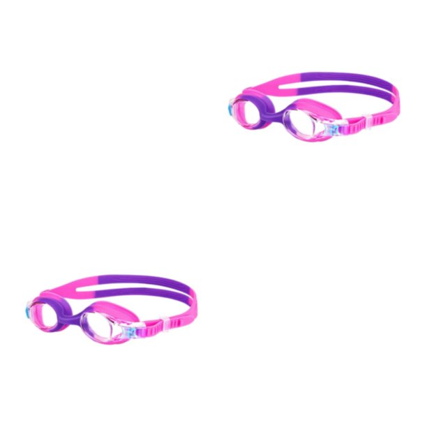 Gafas de natación Toystoory con hebilla ajustable Protección antivaho y UV para niños PC Rosa Púrpura Rosado morado 2Conjunto