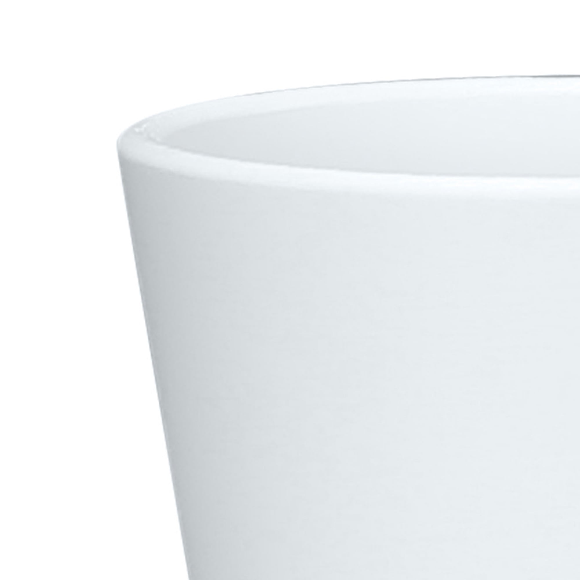 (2 pack) Mainstays Recycled Resin Planter with Attached Saucer, White, 4in x 4in x 4.5in