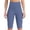 Navy, variant on Women High Waist Tight Elastic Solid Fitness Yoga Knee Length Pants