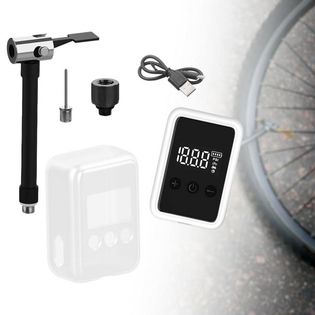 DYNWAVECA Bike Electric Air Pump Mini Bike Tire Pump Compact Electric Mini Tire Inflator Pump for Football Outdoor Road Bike White Walmart