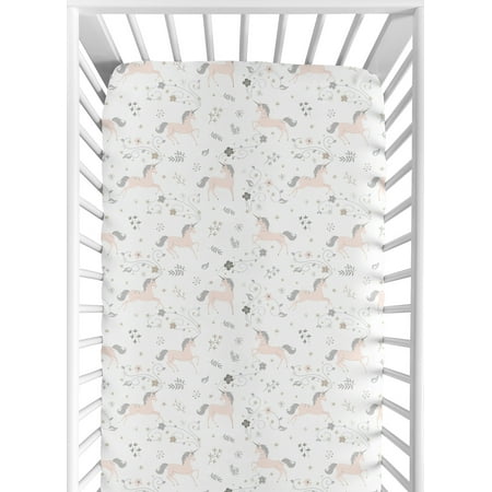 UPC: 0846480056508 | Unicorn Collection Crib Sheet – Unicorn Print