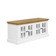 thumbnail image 5 of Better Homes & Gardens Canton 4- door TV Stand for TV’s up to 70”, White/Light Honey Finish, 5 of 11