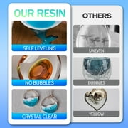 Omewoold Epoxy Resin, 1 Gallon Crystal Clear Epoxy Resin Kit Casting Resin for Art Coating Casting Jewelry DIY River Table Countertop Tumbler Wood Canvas