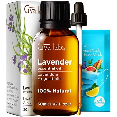 Gya Labs Lavender Essential Oil for Diffuser - Lavender Oil for Skin, Hair, Massage, Candle Making & Aromatherapy (1.02 Fl Oz)