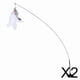 thumbnail image 1 of 2x cat Toys Plumas Fuerte Base de Succión IQ Mejorando para, 1 of 8