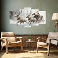 thumbnail image 4 of ZHONGYUTONG 5 Panel Christmas Wall Art Large Xmas Canvas Pictures Santa Claus and Reindeer Painting Winter Scenes Prints Holiday Home Wall Decor Framed (8x14inx2pcs 8x18inx2pcs 8x22inx1pcs), 4 of 4