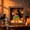 A, variant on QuanTara 8.46" Halloween Diorama Light Box - Wooden Shadow Frame with Sea Glass Glow, LED Tabletop Lamp for Lounges, Mantels & Curated Seasonal Displays