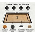 thumbnail image 4 of A1HC Natural Coir and Rubber Monogrammed Door Mat, 24x48 in, Thick Durable Thin Profile Welcome Mat for Front Porch & Entryway, 4 of 7