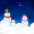 thumbnail image 2 of ABPHOTO 5x7ft Photography Backdrop Christmas Snowman Cartoon Heavy Snow Bokeh Halos Shining Moon Starry Night Winter Scene Xmas Backdrops Seamless Baby Kids Children Adults Happy New Year, 2 of 3