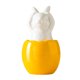 thumbnail image 2 of Adorno cerámico de conejo de Pascua, figurilla amarilla 5,2 x 9,2 cm • Decoración de coleccionables vidriados • Figura de mesa de mesa • Decoración de primavera para el hogar de Pascua, 2 of 6