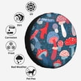 thumbnail image 6 of Kdxio Colorful Mushrooms for Tire Cover Wheel Protectors Tyre Covers Weatherproof Wheel Covers Universal Fit for Trailer Rv SUV Truck Camper Travel Trailers 15 inch, 6 of 8