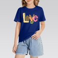 thumbnail image 5 of YunPes Girls T Shirts Loose Fit Short Sleeve Kids Summer Tops Soft Casual Crewneck Basic Tees Cute Birthday Outfits Easter Shirt, 5 of 7