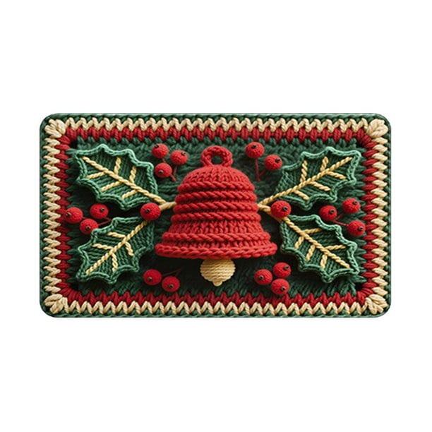 Alfombras para el Dormitorio Alfombra de Navidad Alfombra de Navidad Almohadilla de Navidad Decoración de Navidad Adecuada para la Sala de Estar Dormitorio Decoración de Cocina Baño Decoraciones de Na