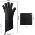 thumbnail image 2 of Manoplas de horno de silicona y agarraderas para ollas, sistemas de 4 piezas, guantes de horno resistentes al calor extralargos antideslizantes, 2 of 5