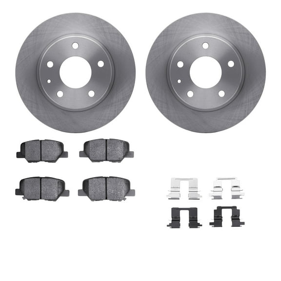 Dynamic Friction Company Rear Brake Rotors with 5000 Advanced Brake Pads includes Hardware 6512-80229