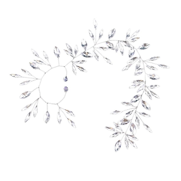 Silver Plated Crystal Ear Clips for Women Wedding Handmade Rhinestone Ear Cuff Clip Earrings Wedding Bridal Girl Jewelry
